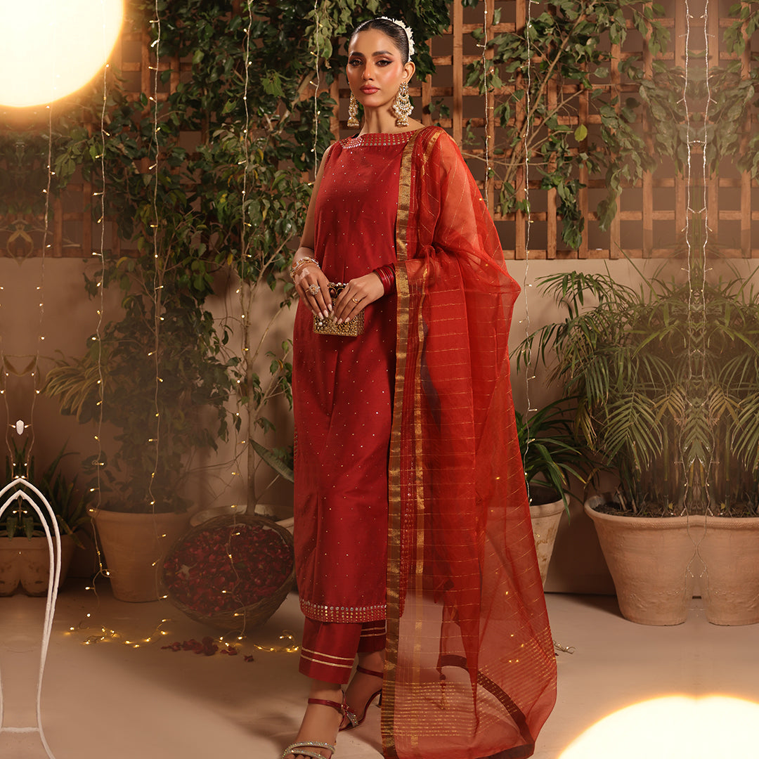 3 Pc Formal Stitched Suit - ZL25-C12-02 Secondary image