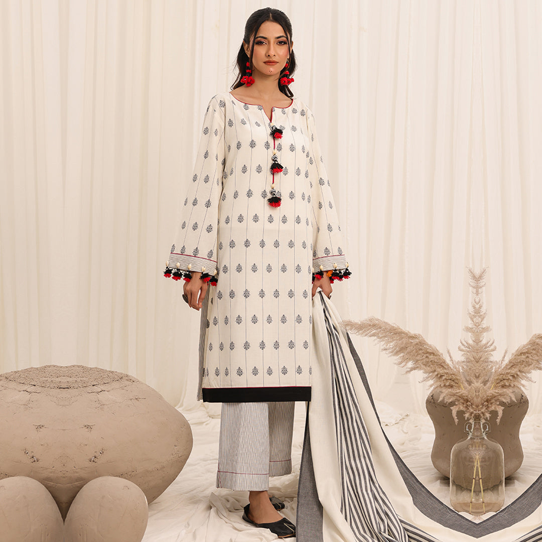 3 Pc Yarn Dyed Unstitched Suit - ZL25-C10-03 Main image