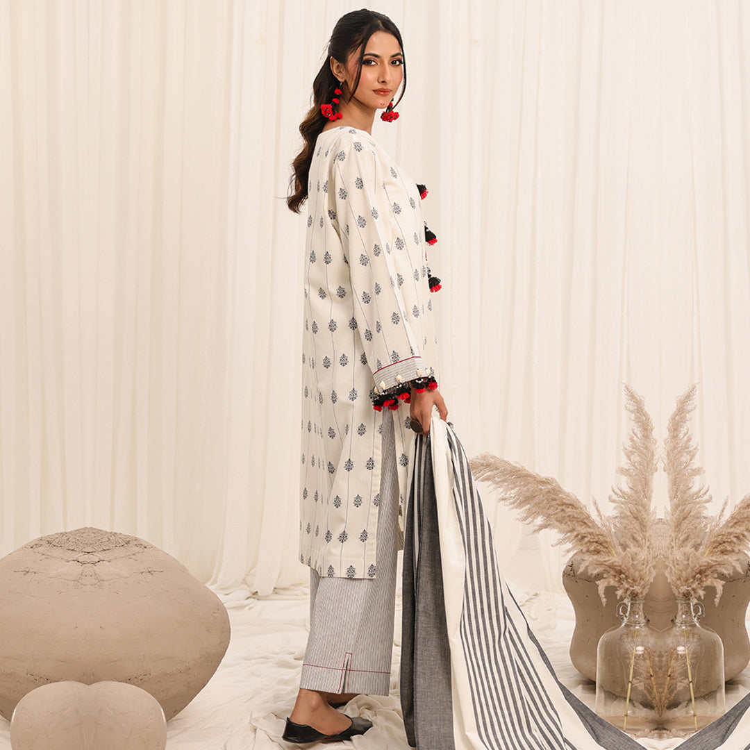 3 Pc Yarn Dyed Unstitched Suit - ZL25-C10-03