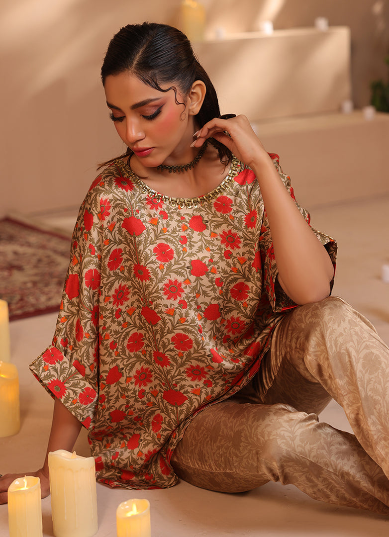 2 Pc Silk Formal Co-Ord Set - ZL25-C06-06