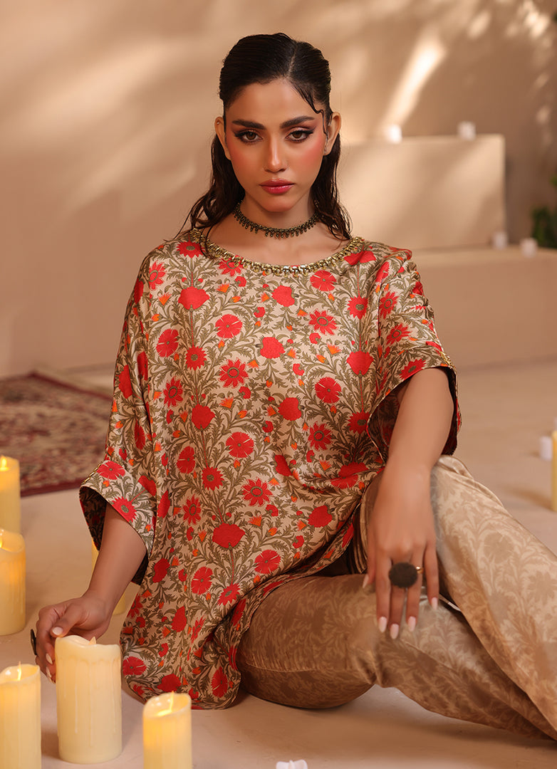 2 Pc Silk Formal Co-Ord Set - ZL25-C06-06