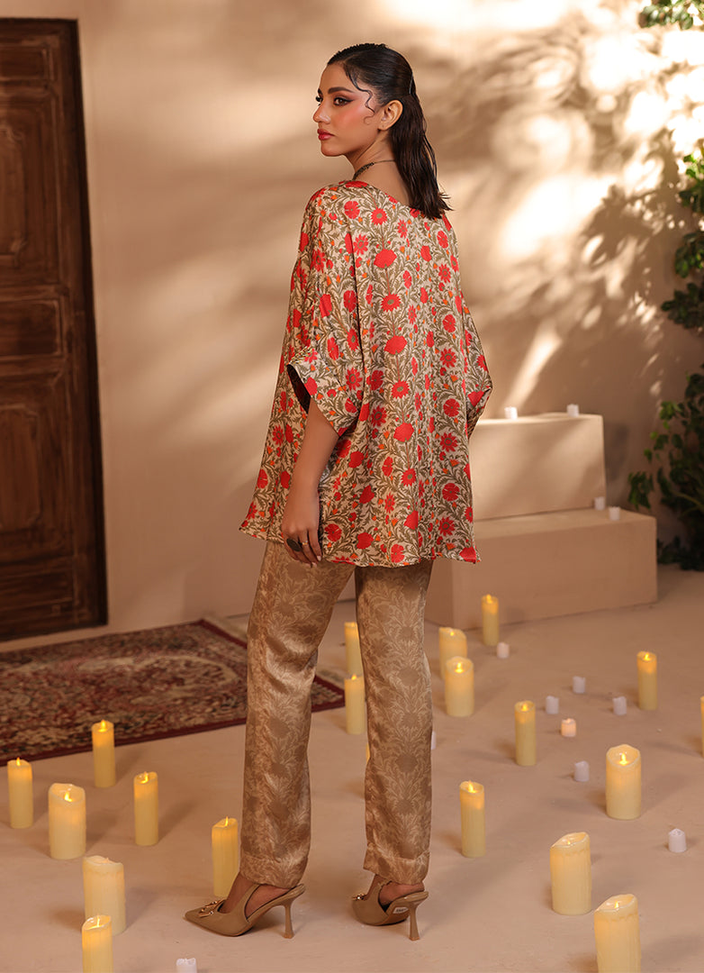 2 Pc Silk Formal Co-Ord Set - ZL25-C06-06