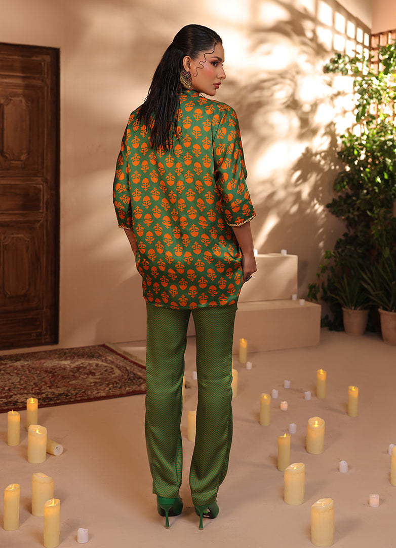 2 Pc Silk Formal Co-Ord Set - ZL25-C06-01