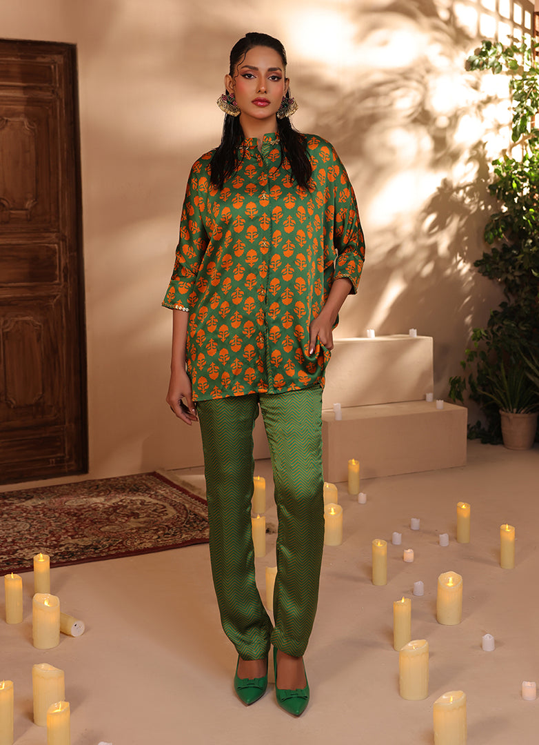 2 Pc Silk Formal Co-Ord Set - ZL25-C06-01