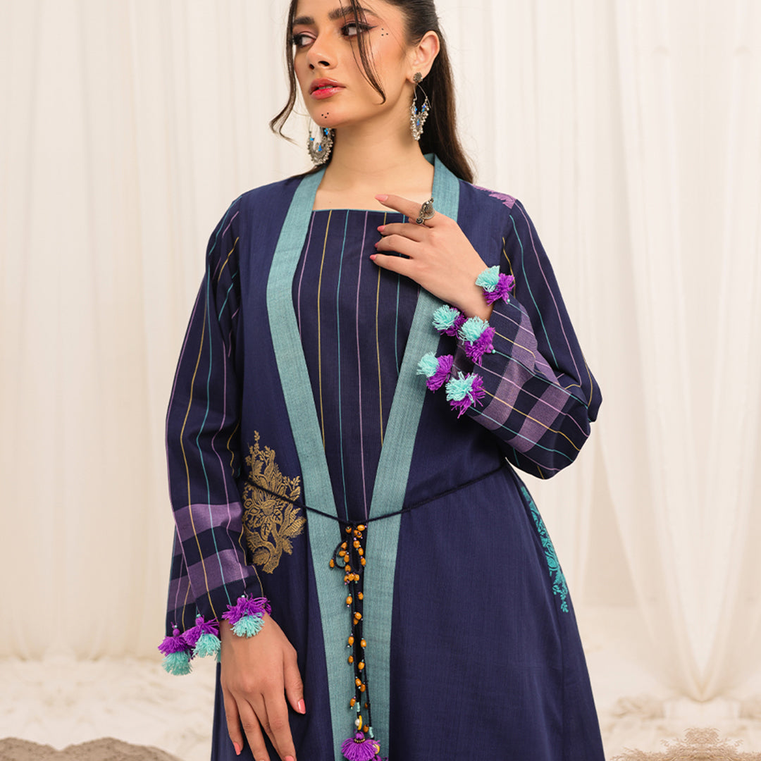 3 Pc Yarn Dyed Unstitched Suit - ZL25-C10-04