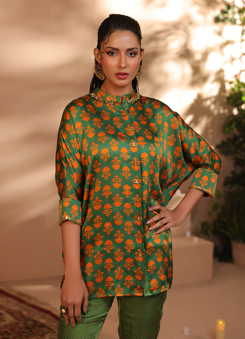 2 Pc Silk Formal Co-Ord Set - ZL25-C06-01