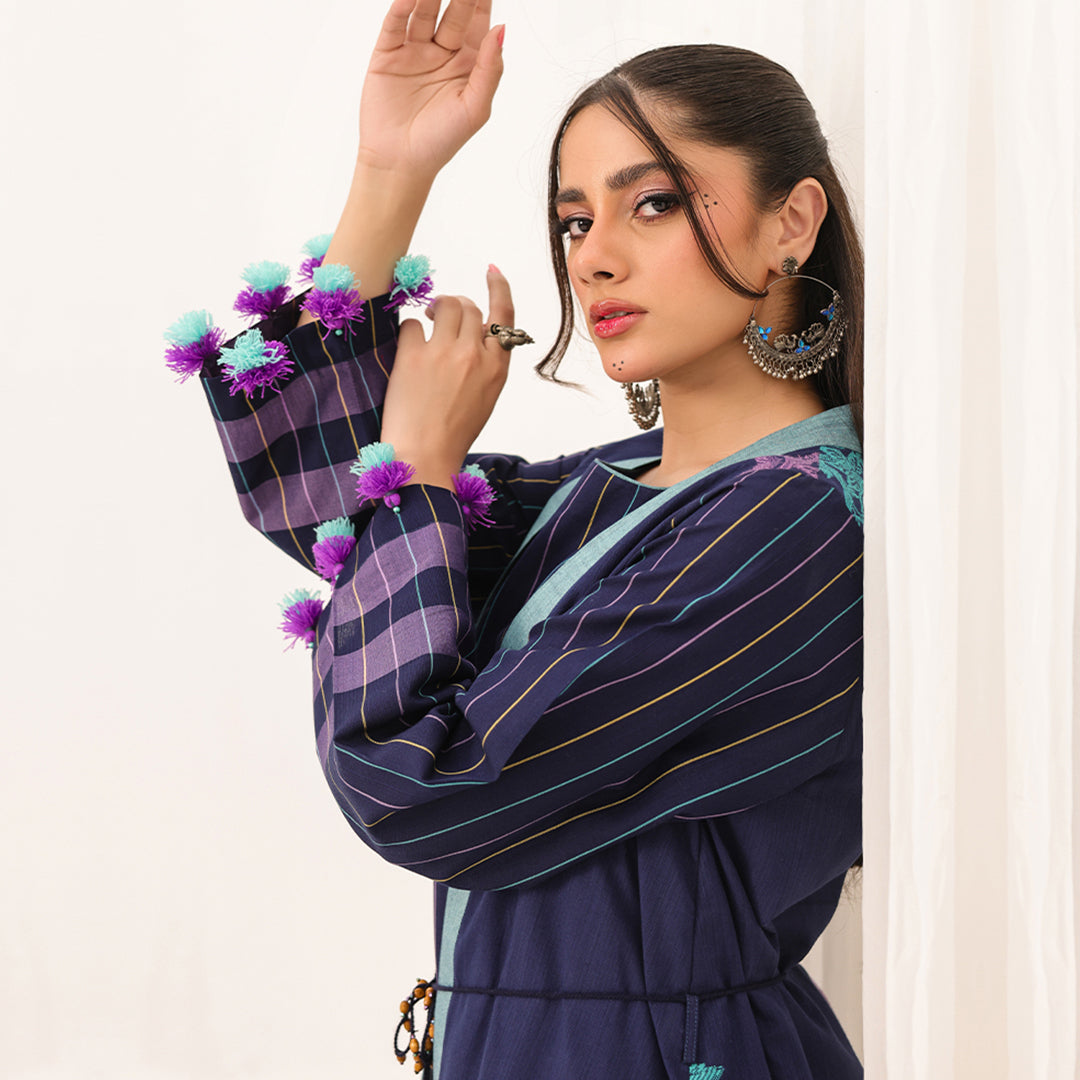 3 Pc Yarn Dyed Unstitched Suit - ZL25-C10-04