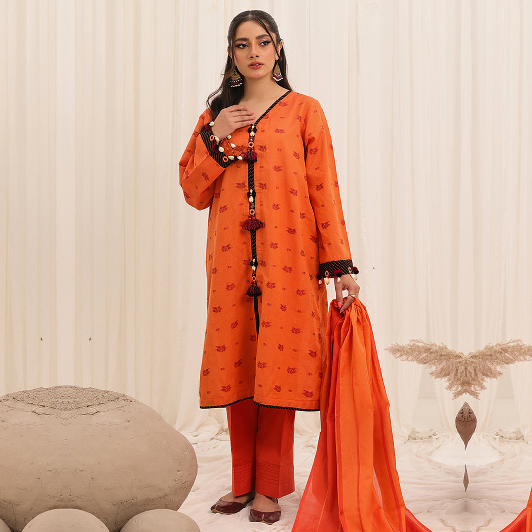 3 Pc Yarn Dyed Unstitched Suit - ZL25-C10-05 Main image