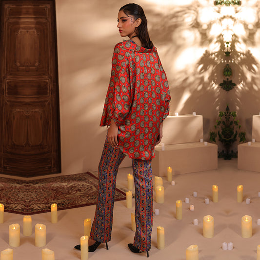 2 Pc Silk Formal Co-Ord Set - ZL25-C06-05