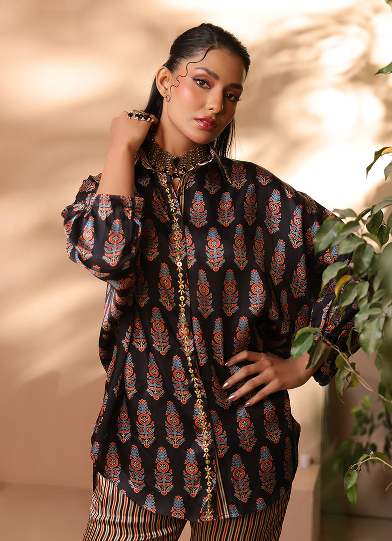 2 Pc Silk Formal Co-Ord Set - ZL25-C06-04