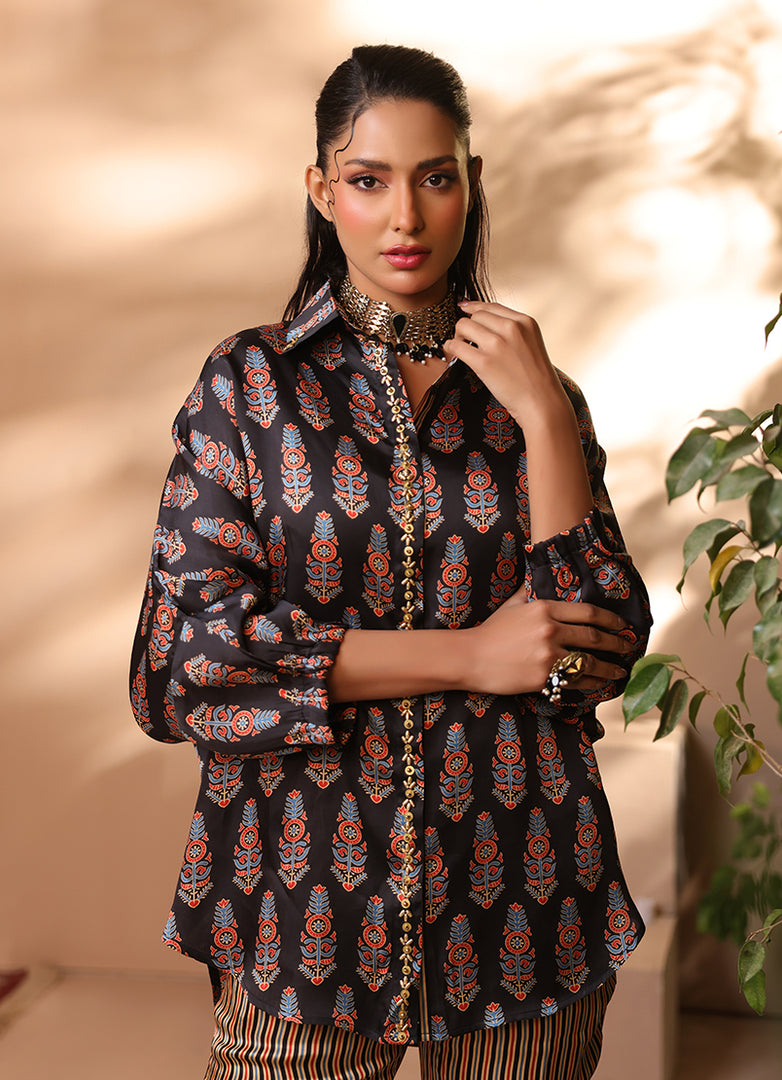 2 Pc Silk Formal Co-Ord Set - ZL25-C06-04