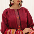 3 Pc Yarn Dyed Unstitched Suit - ZL25-C10-06