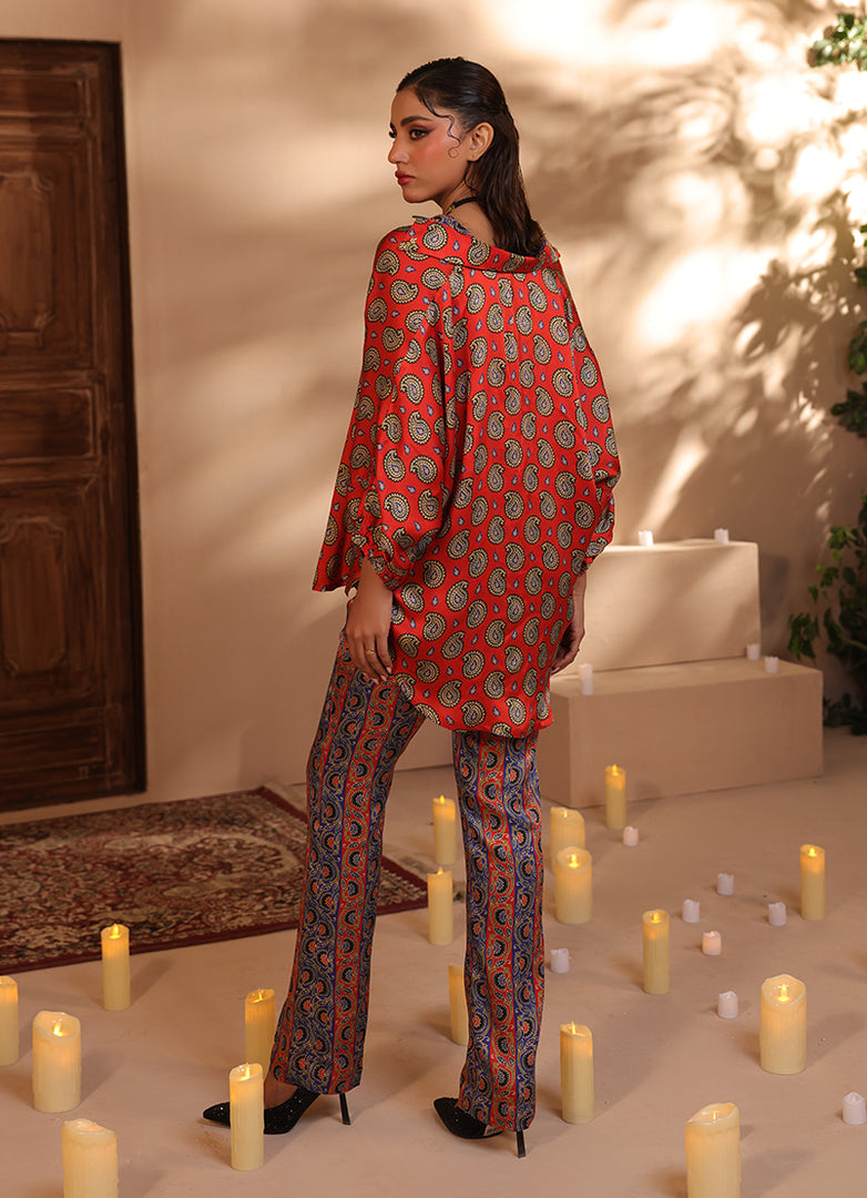 2 Pc Silk Formal Co-Ord Set - ZL25-C06-05
