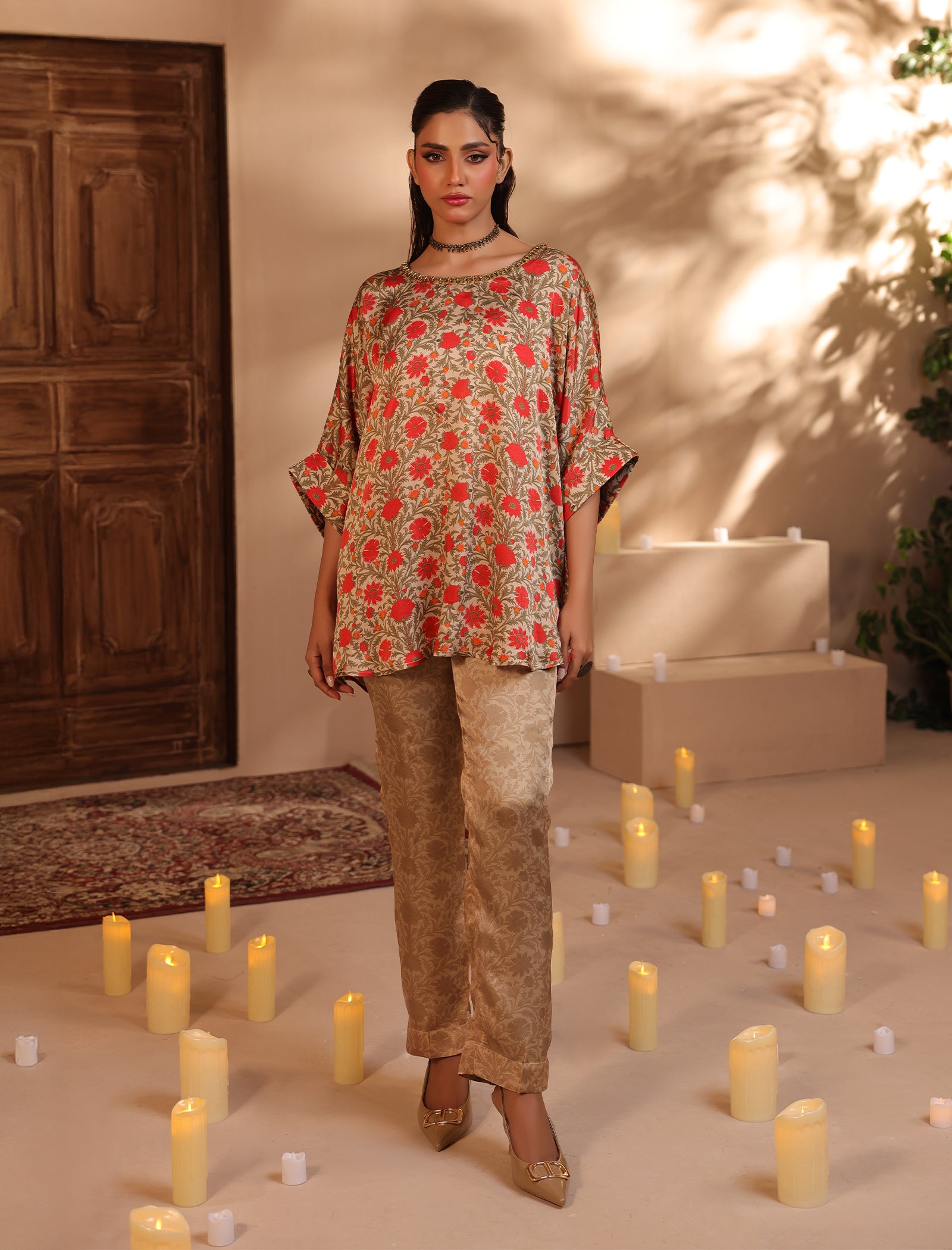 2 Pc Silk Formal Co-Ord Set Main image