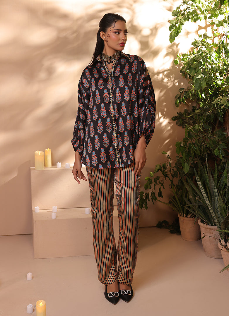 2 Pc Silk Formal Co-Ord Set - ZL25-C06-04