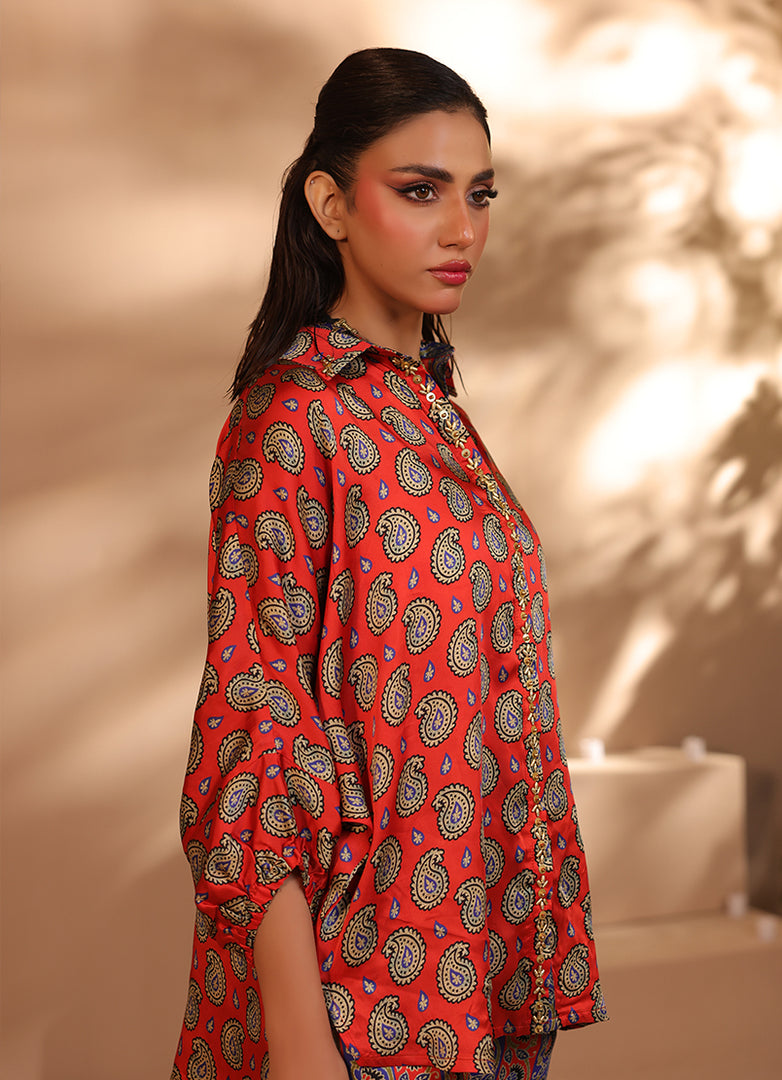 2 Pc Silk Formal Co-Ord Set - ZL25-C06-05