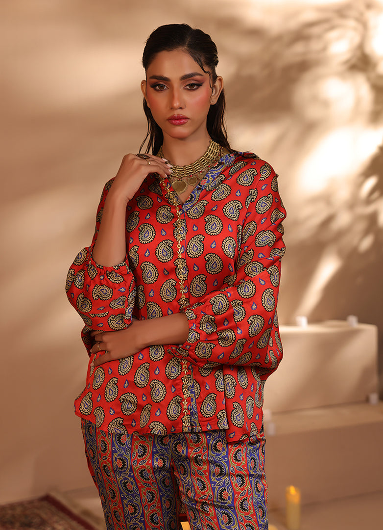 2 Pc Silk Formal Co-Ord Set - ZL25-C06-05