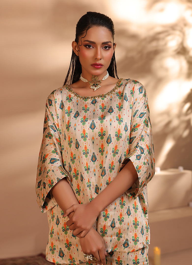 2 Pc Silk Formal Co-Ord Set - ZL25-C06-03