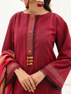 3 Pc Yarn Dyed Unstitched Suit