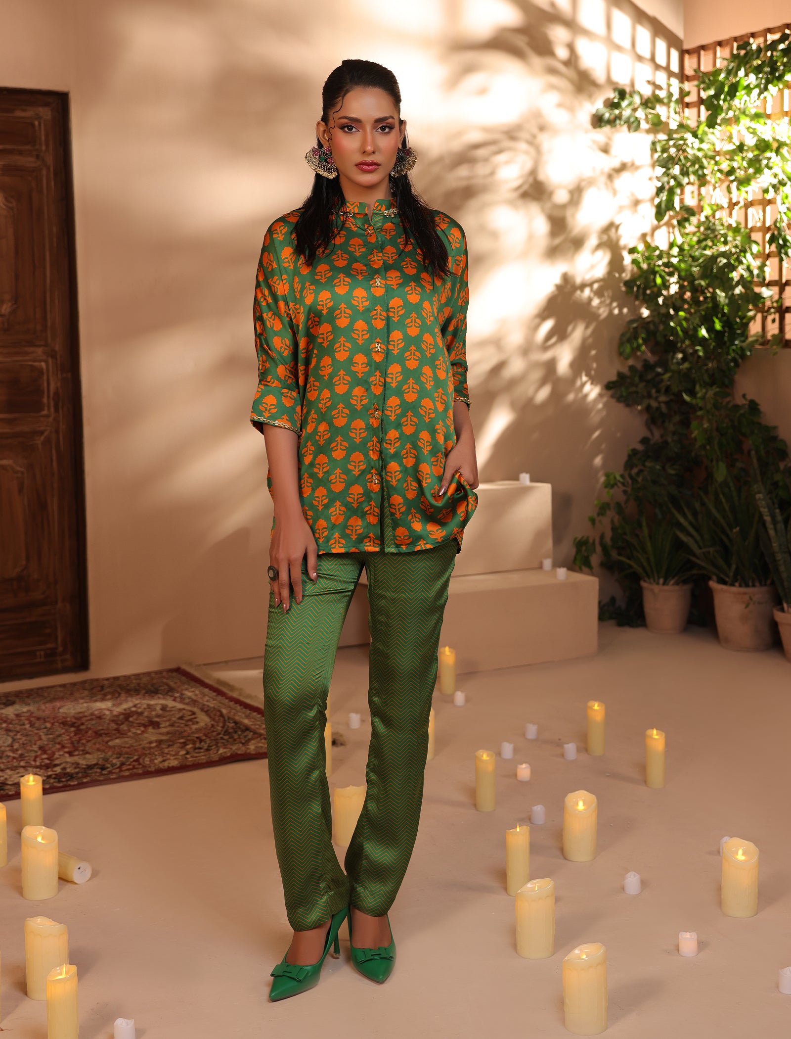 2 Pc Silk Formal Co-Ord Set Main image