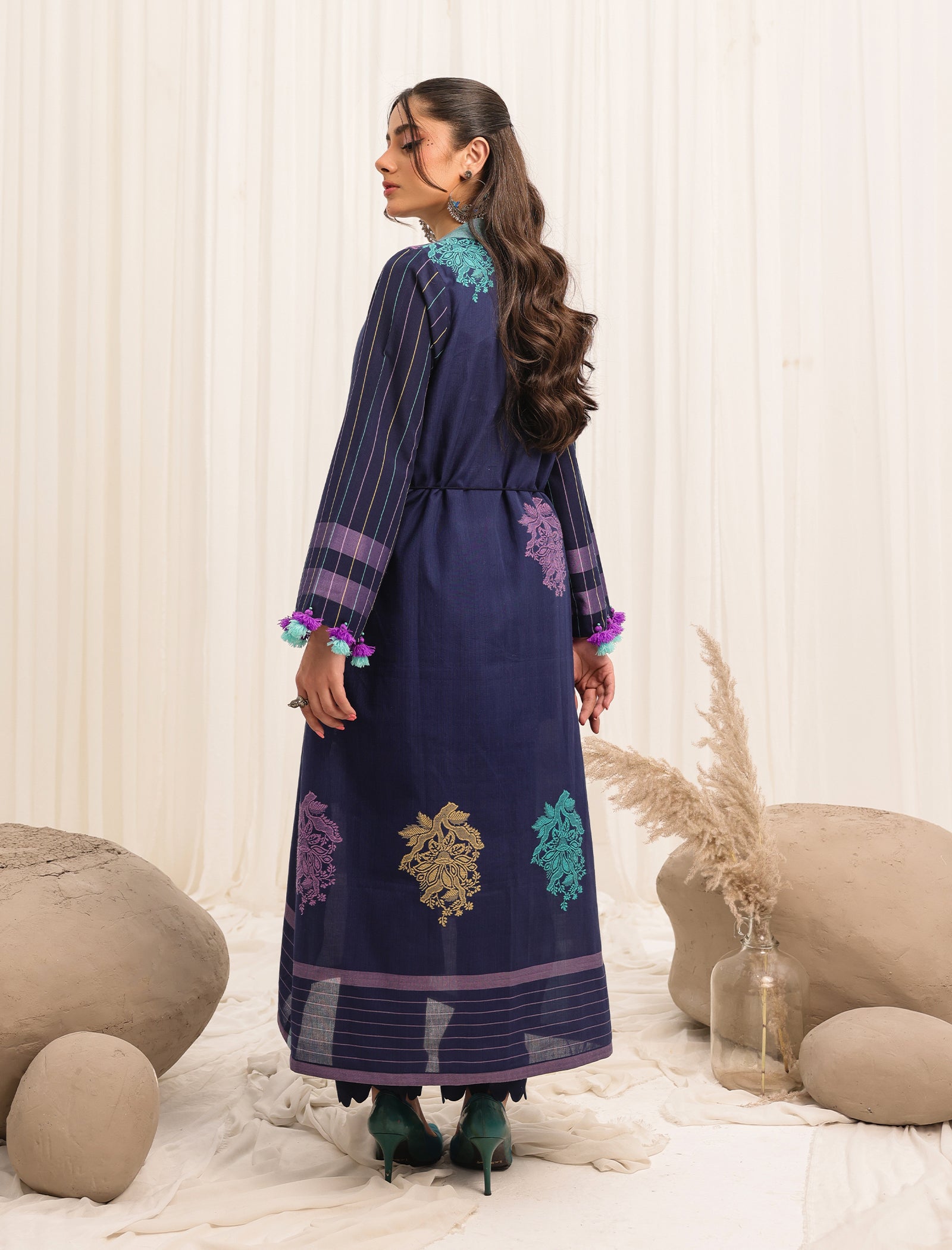 3 Pc Yarn Dyed Unstitched Suit