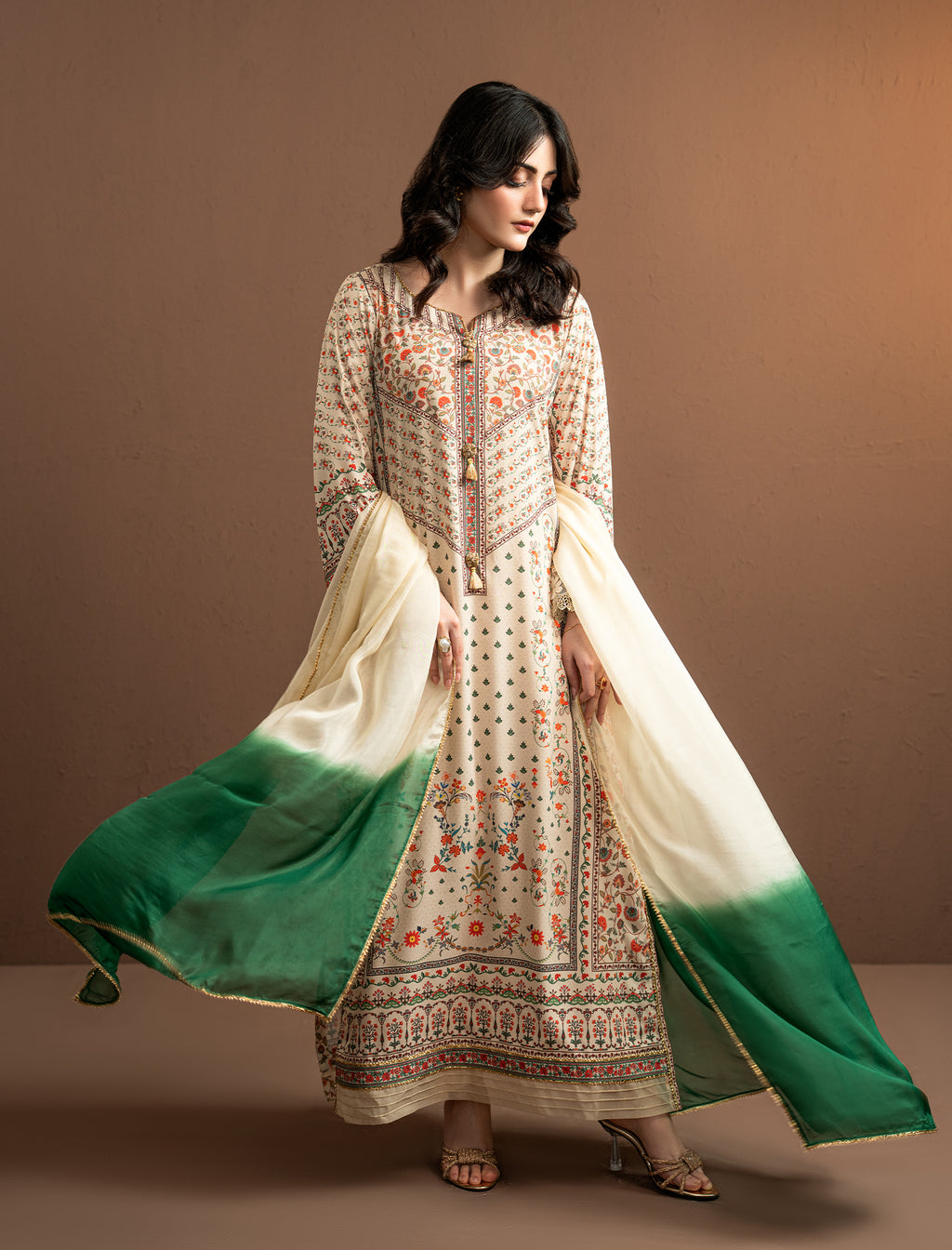 2 Pc Formal Printed Kaftaan