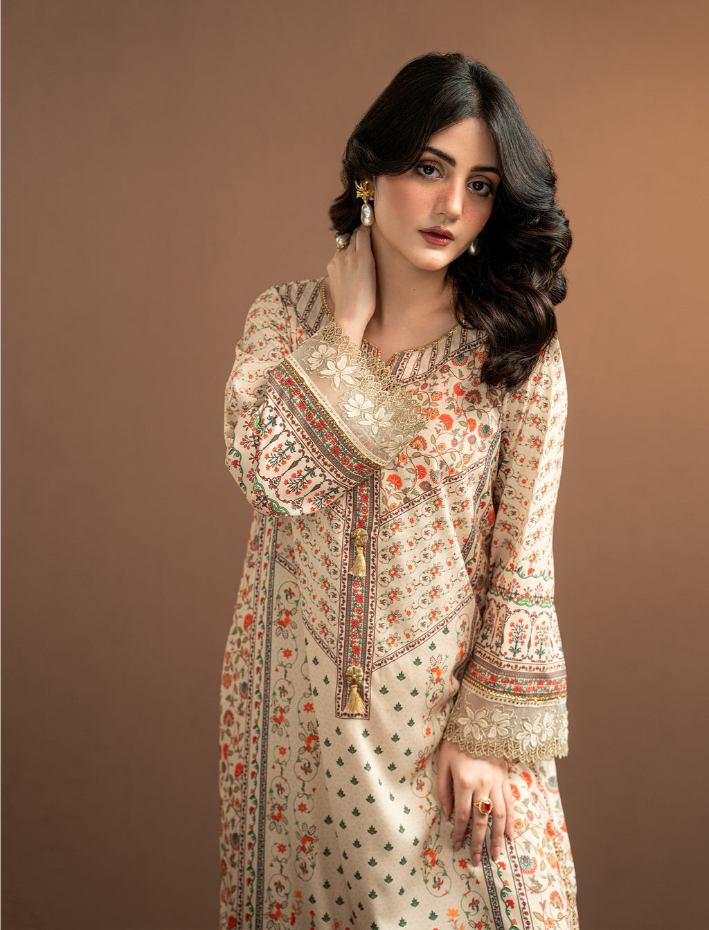 2 Pc Formal Printed Kaftaan