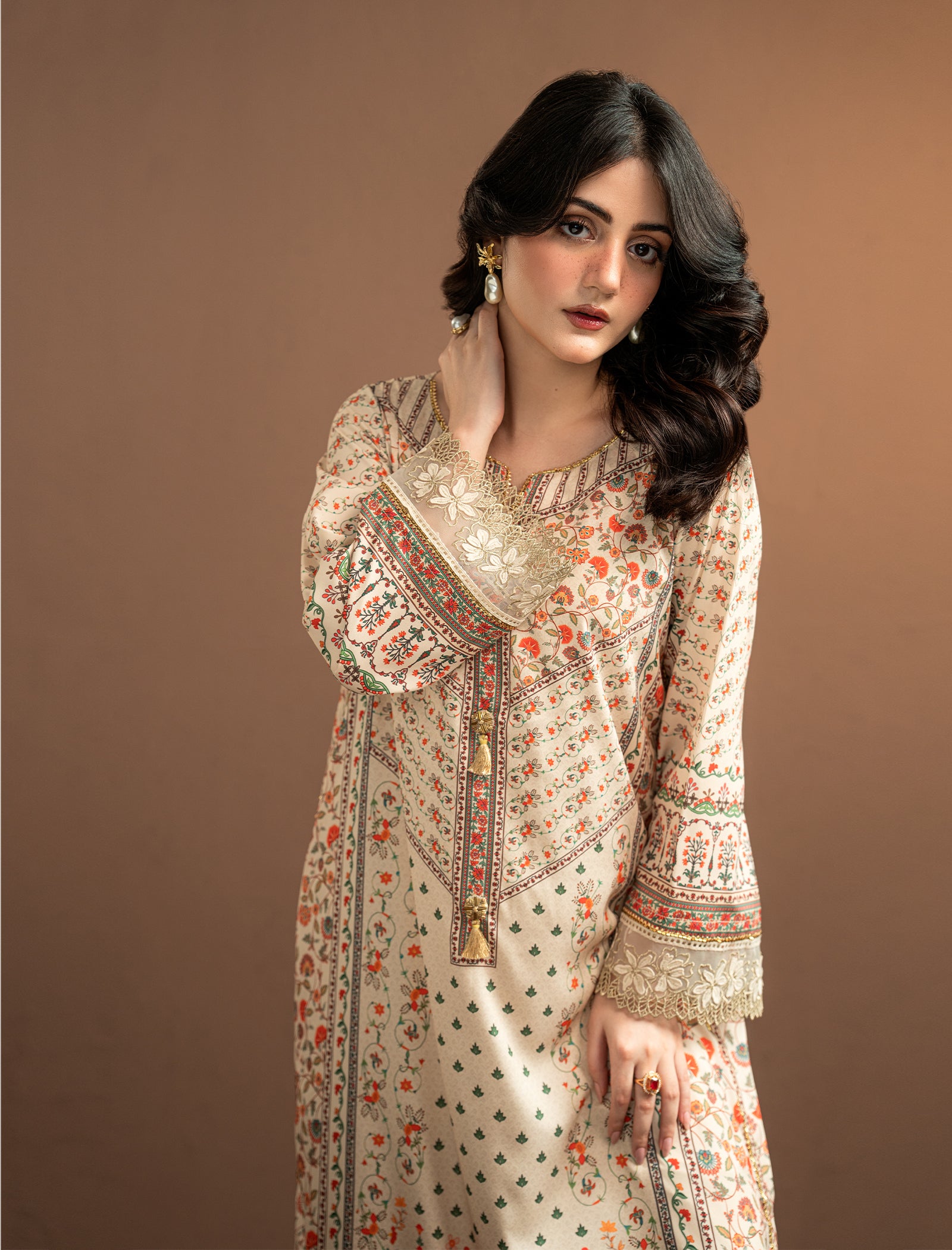 2 Pc Formal Printed Kaftaan