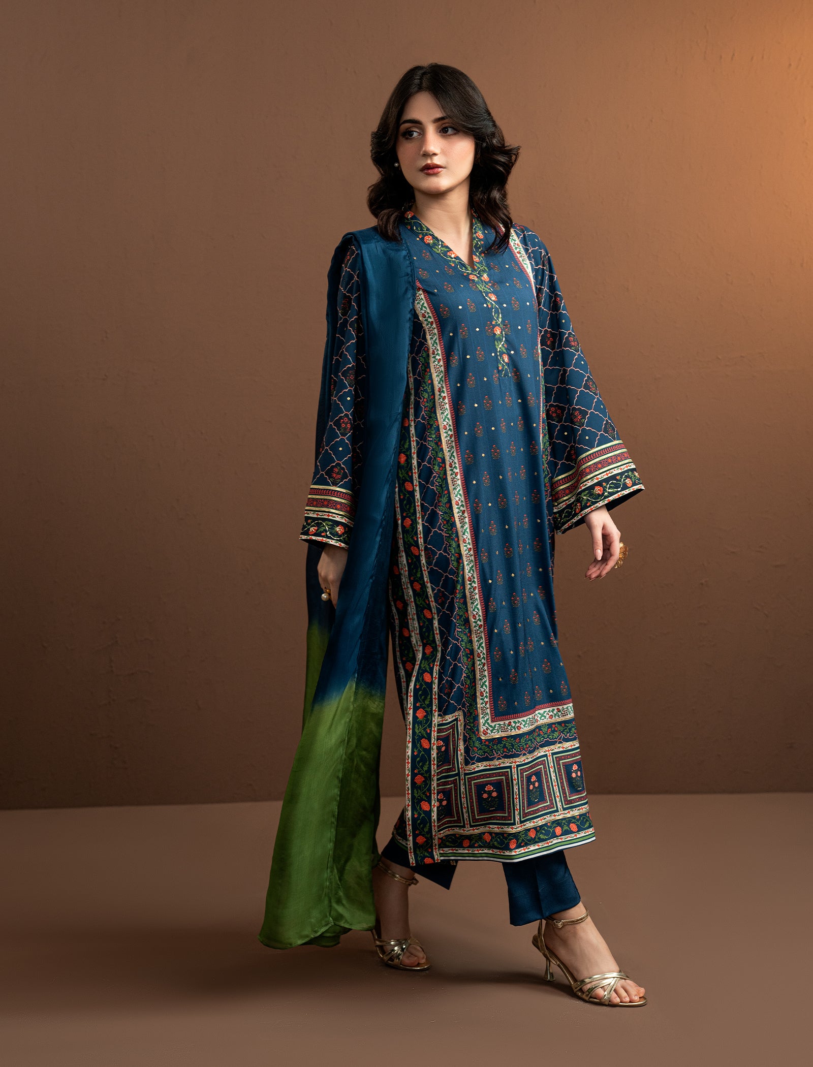 2 Pc Formal Printed Kaftaan Main image