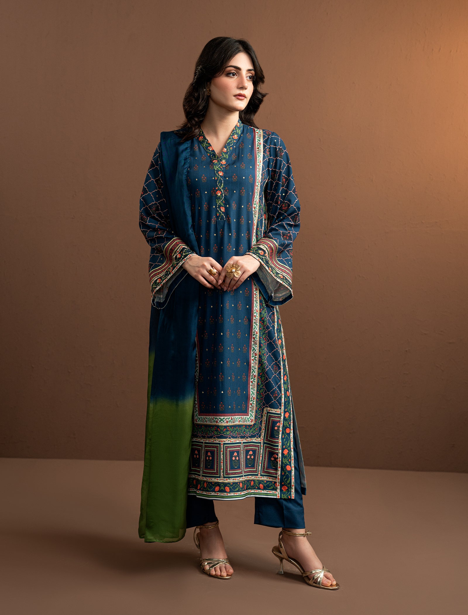 2 Pc Formal Printed Kaftaan Secondary image